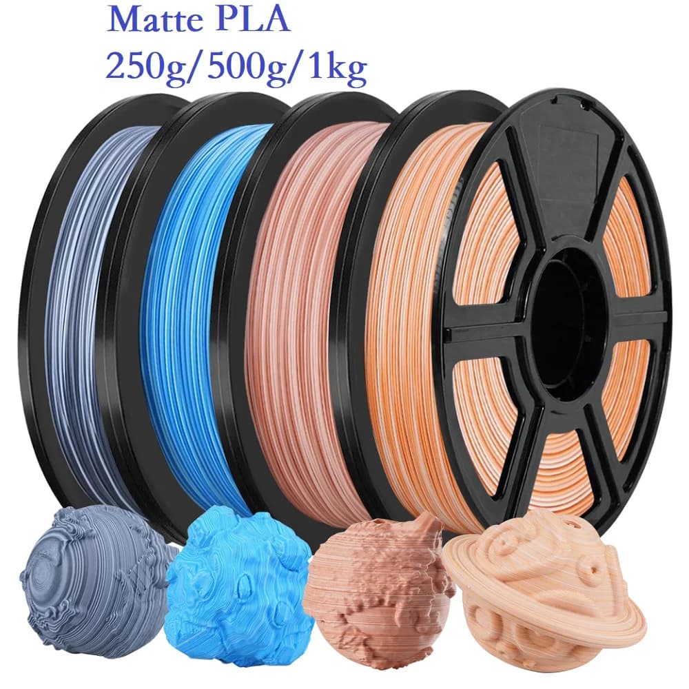 Filamento opaco PLA + 1,75 mm 1 kg 500 g 250 g Materiale stampante 3D Filamento PLA Cambio colore Veloce Filamento multicolore Gradiente PLA