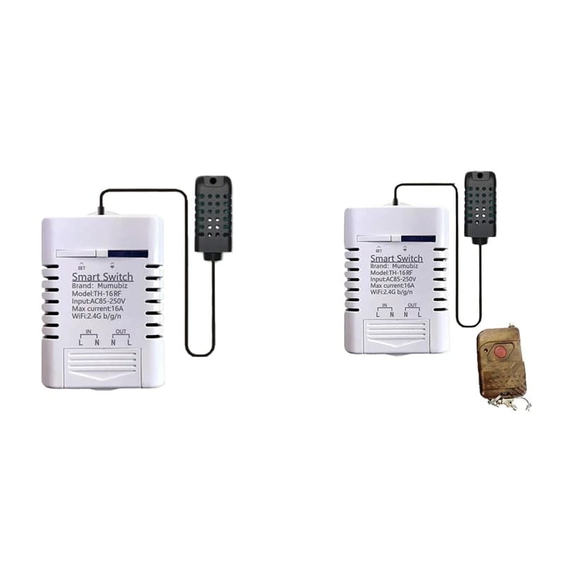 A75T Per Ewelink Smart Wifi Switch Monitoraggio della temperatura e dell'umidità 16A 3000W Interruttore con sensore TH, per Alexa, Google Home