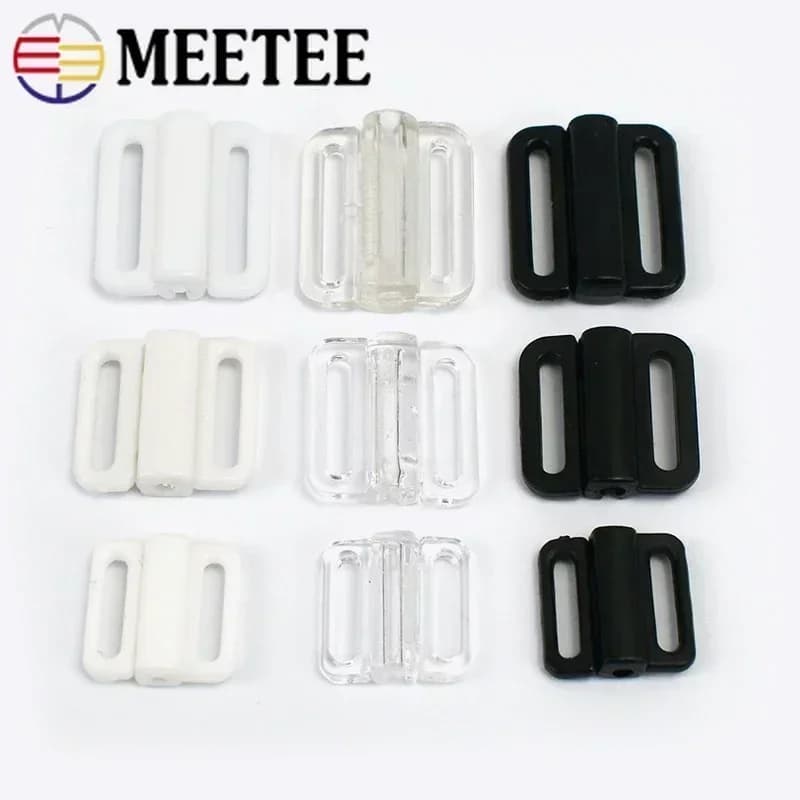 50 set Meetee 8-25mm reggiseno in plastica fibbie costumi da bagno regolare chiusura frontale clip bikini chiusura fai da te cucito accessori della biancheria intima