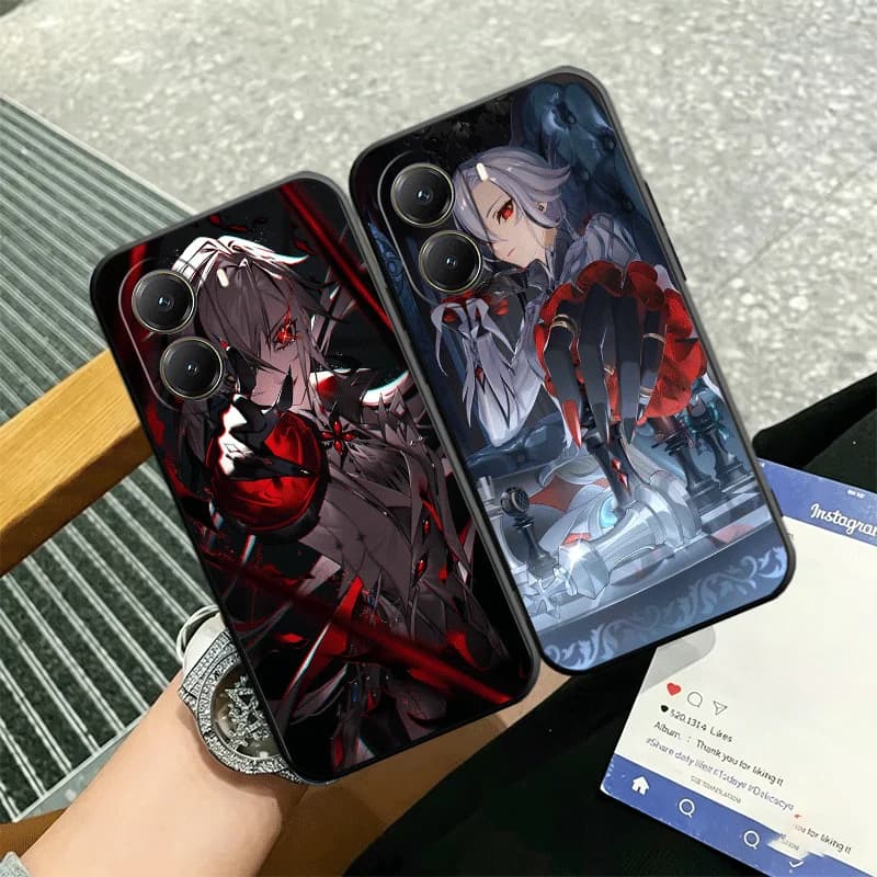 Genshin Impact Arlecchino Silicone Phone Case for Xiaomi Poco X3 X5 X6 X7 X8 Pro Max F7 F8 Ultra M8 M7 M6 M5S Redmi 15 15C 15A 1