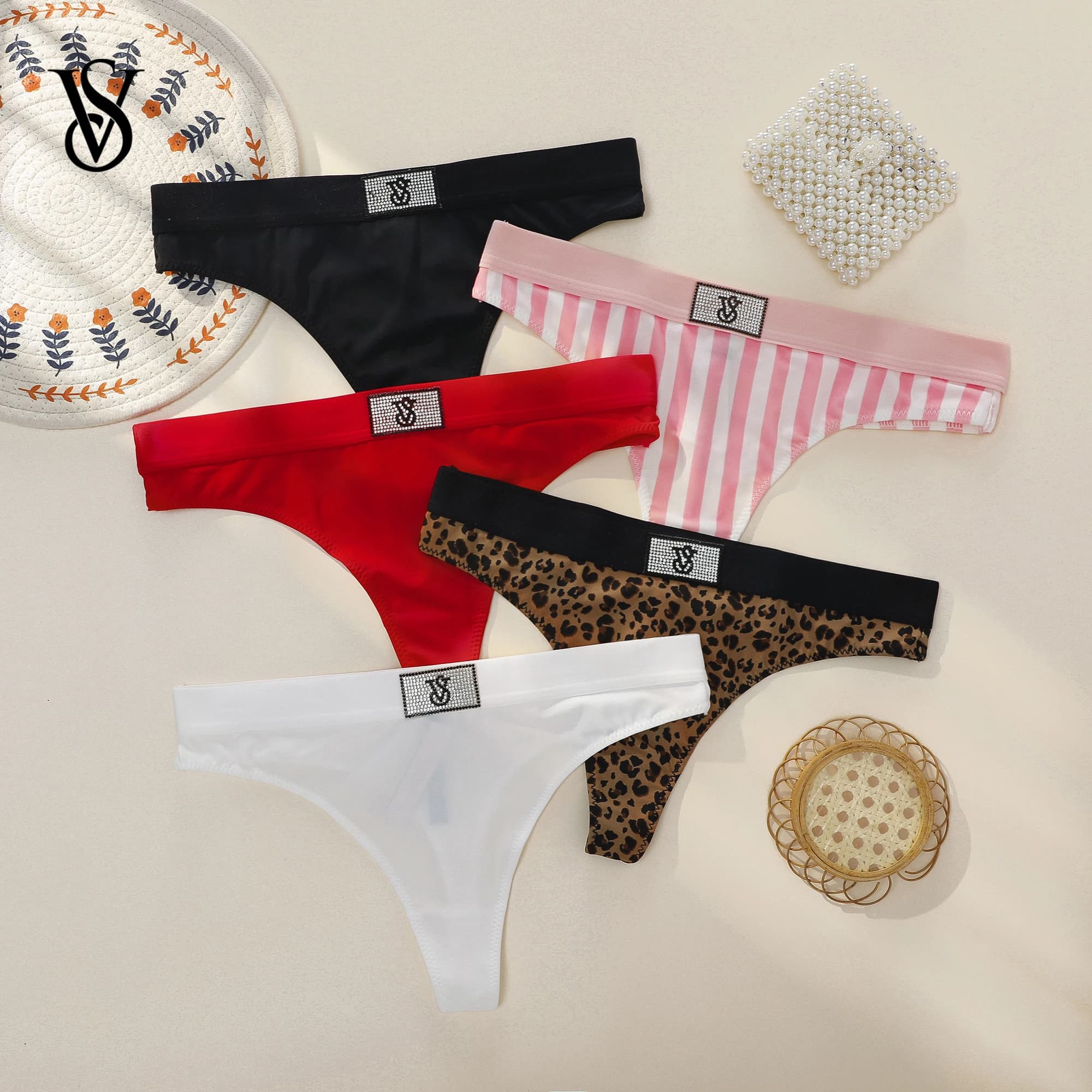 Victoria Secret Shine Script Thong Panty Women Sexy Lingerie Underwear G String Hot Sale Trending