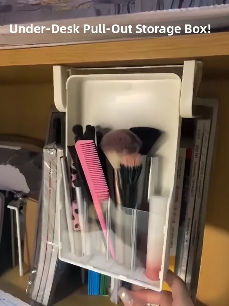 Organizer da scrivania a scomparsa a forma di cassetto, porta penne, porta cancelleria, contenitore sotto scrivania, scaffale portaoggetti per ufficio
