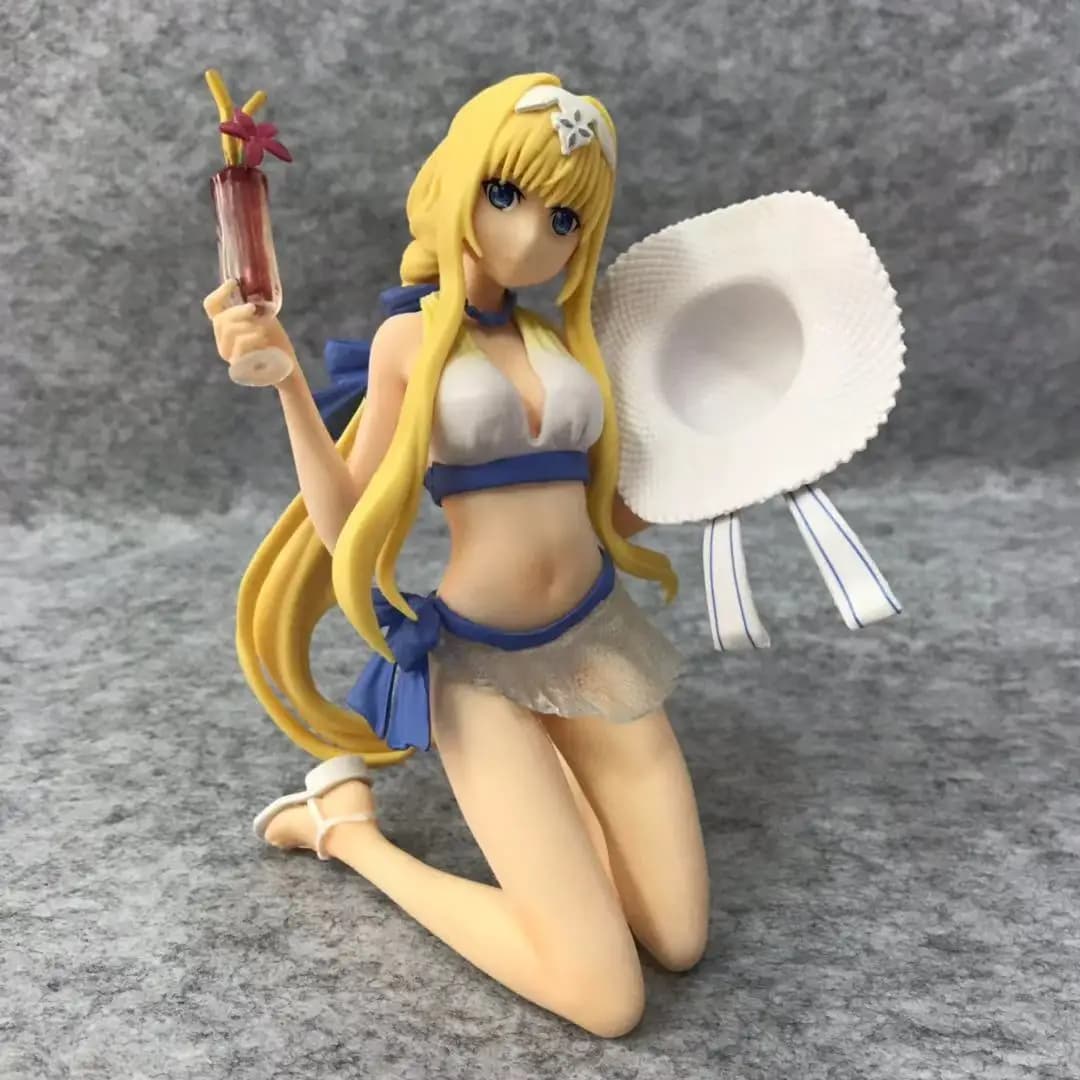 Anime Sword Art Online Alice Costume da bagno Action PVC Figure Modello da collezione Doll Toy 13CM
