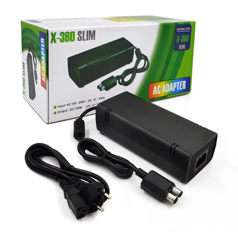 Alimentatore sostitutivo con spina UE/USA Caricatore adattatore CA 110-240 V con cavo Spina USA UE UK per console Xbox 360 Slim