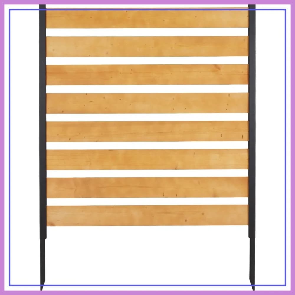 Pannelli per Recinzione Privacy Senza Scavo per Giardino Esterno, AC, Bidoni della Spazzatura, Contenitore per Compost - 48" L x 48" A, Legno+Metallo
