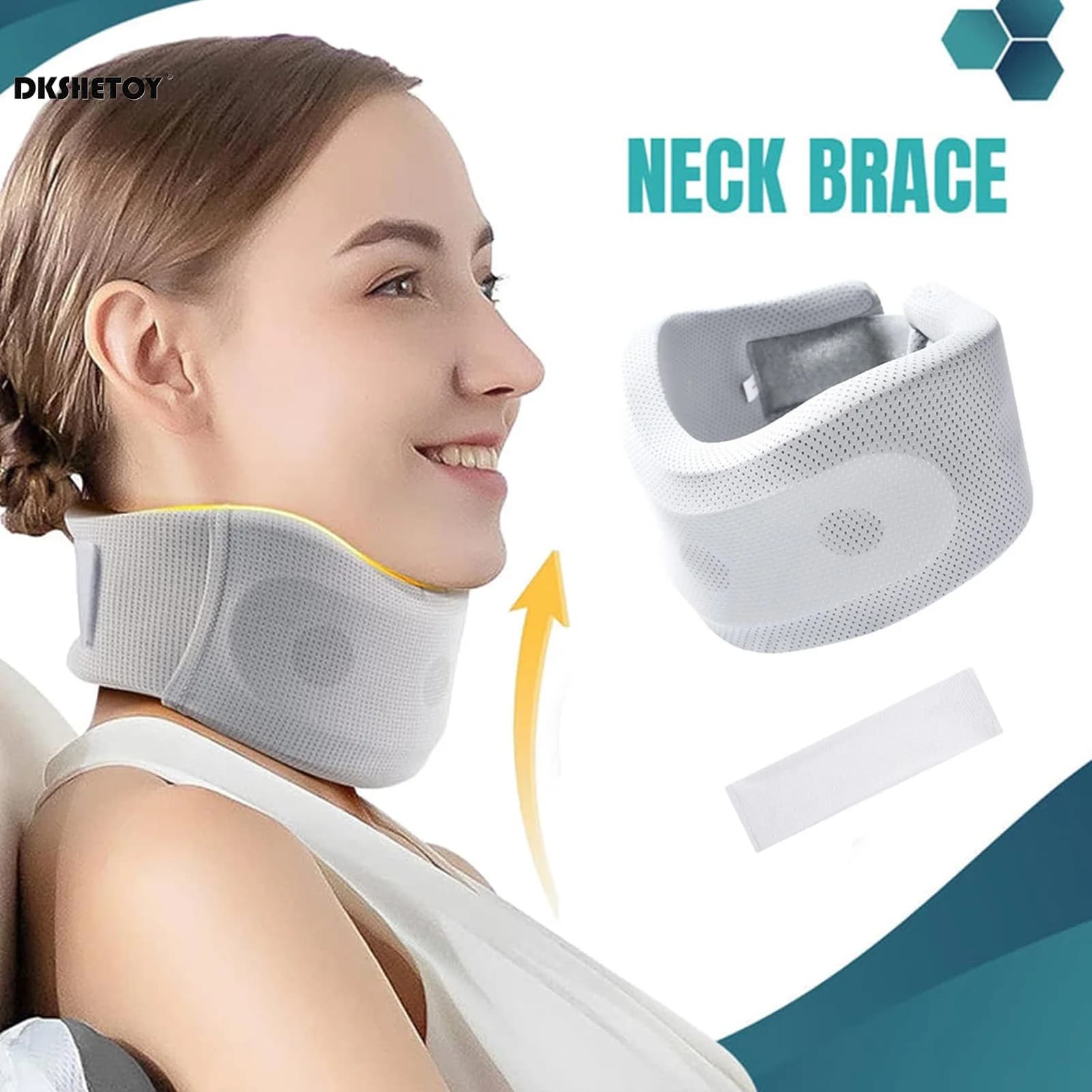 Supporto per il collo regolabile Cuscino cervicale Tutore per il collo Collare di trazione cervicale per cuscino di supporto per dormire da viaggio in aereo