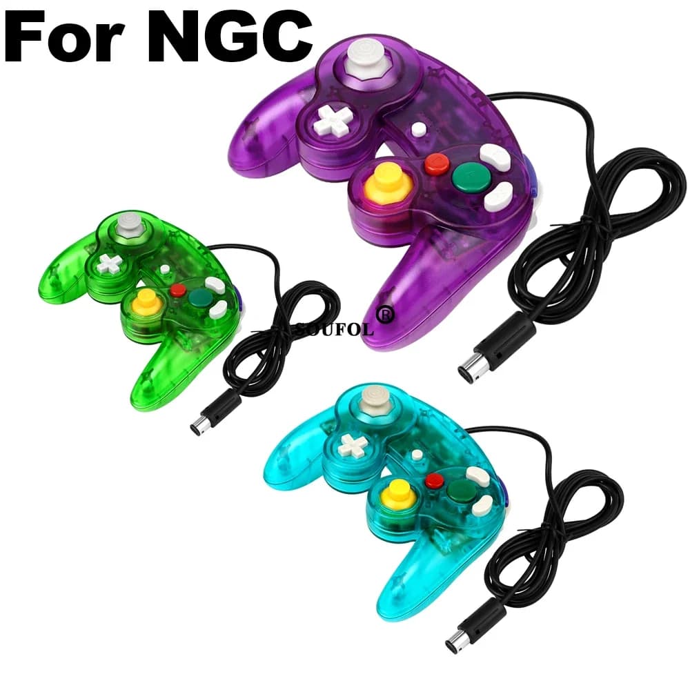 Nuovo controller di gioco cablato per GameCube NGC Joystick per gamepad cablato a pulsante singolo per console di gioco NGC Dropshipping