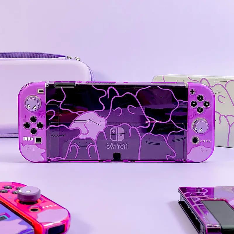 Custodia Protettiva Trasparente Personalizzata per Console Nintendo Switch 2/OLED e Joy-Con - Accessori per Console da Gioco