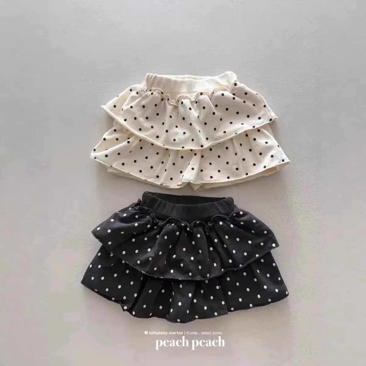 Q2826 Nuovo vestito a balze con pois in stile coreano, abbigliamento per bambini, vestito corto per ragazze
