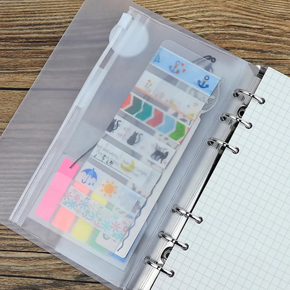 10 pezzi di borse per documenti in PVC A6 17X11Cm, cartelle trasparenti impermeabili per l'organizzazione di cancelleria per ufficio e scuola