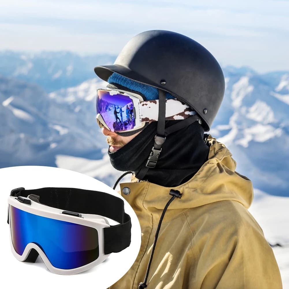 Occhiali da sci/snowboard colorati a prova di sabbia Occhiali antivento resistenti agli urti Occhiali da sci con montatura grande per lo snowboard Sci