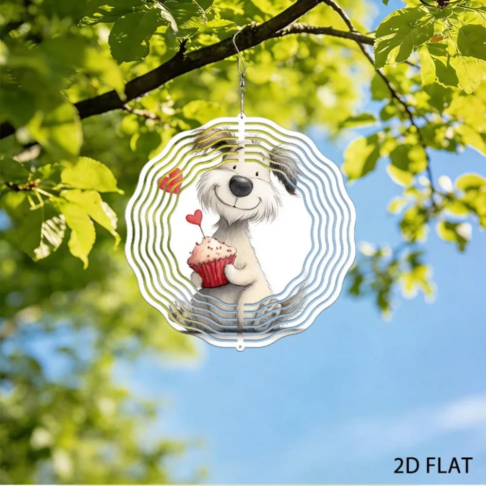 Heavy Iron Dog Wind Chime for Outdoor Garden Decor Soothing Bell Patio