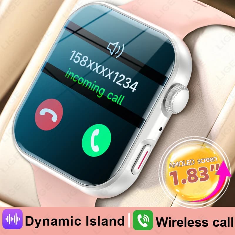 Nuovo Smartwatch Sportivo per Uomo e Donna, Display AMOLED da 1,83'', Fitness Tracker, Contapassi, Monitoraggio del Sonno, Impermeabile
