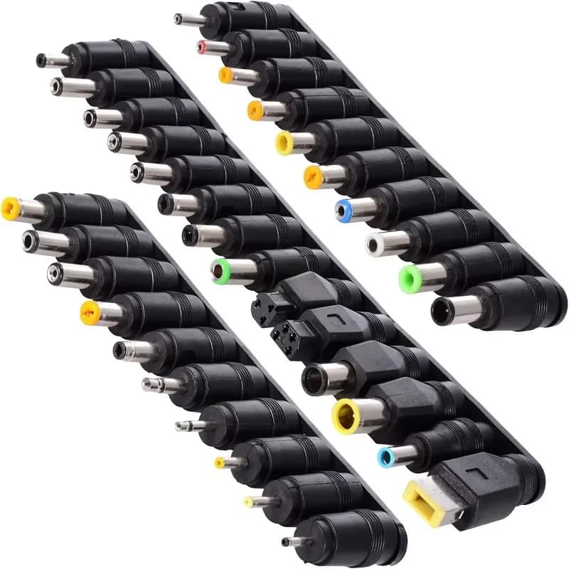 34PCS Universal 5.5mmx2.1mm DC AC Power Adapter Tips Connector Kits for Lenovo Thinkpad Laptop Power Supply Plug Jack Sets