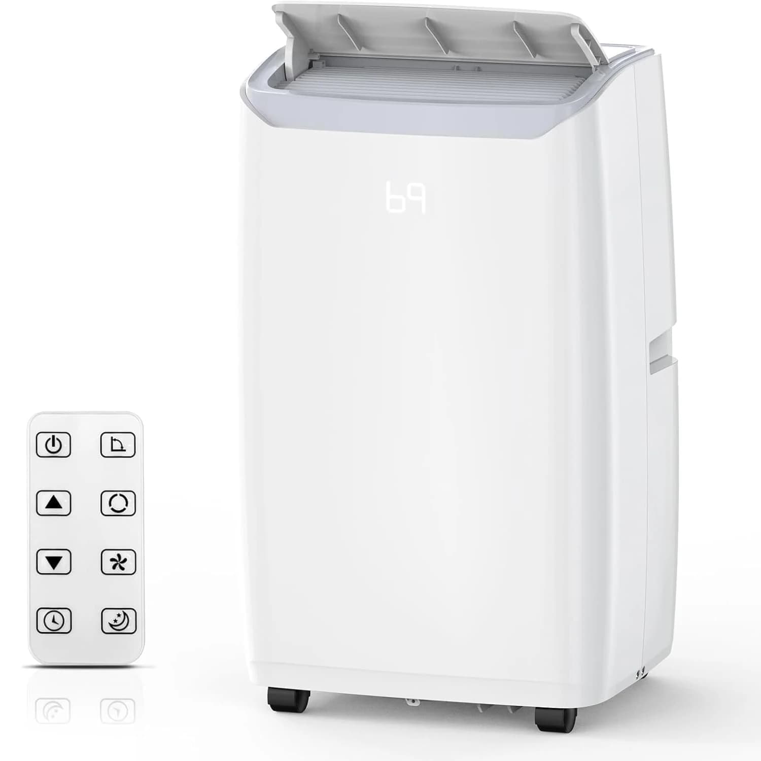Condizionatore d'aria portatile da 14000 BTU 4-in-1 con deumidificatore e telecomando, raffreddamento rapido per camera da letto di 750 piedi quadrati
