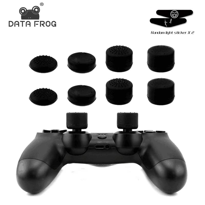DATA FROG 8 pezzi impugnatura per joystick analogico in silicone per Xbox One/S/Serie X S/Switch Pro impugnature per pollice per parti PS5/PS4