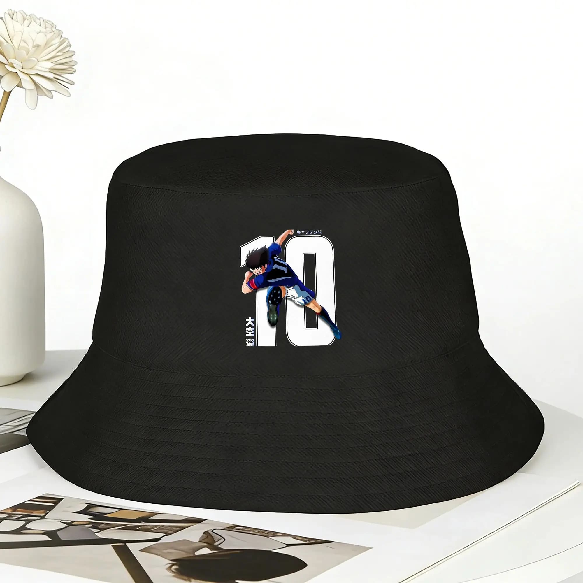 TSUBASA OZORA CAPTAIN TSUBASA Bucket Hat For Unisex Fisherman Hats Trendy Travel Hiking Caps Personality Hawaii Custom Sun Hats