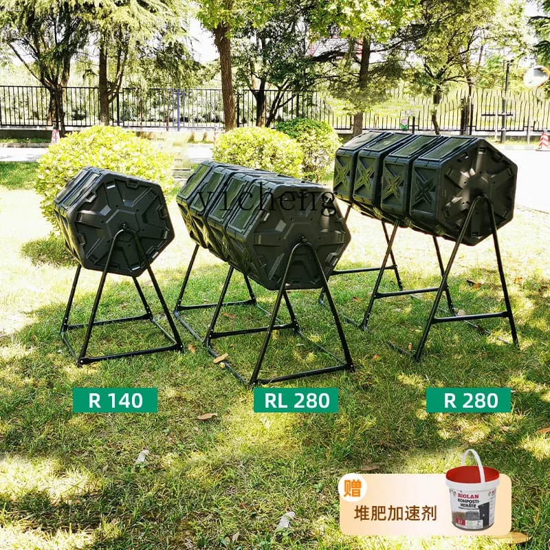 ZK bidone rotativo per rifiuti alimentari compost di rifiuti da giardinaggio all'aperto, fertilizzante fermentato compost