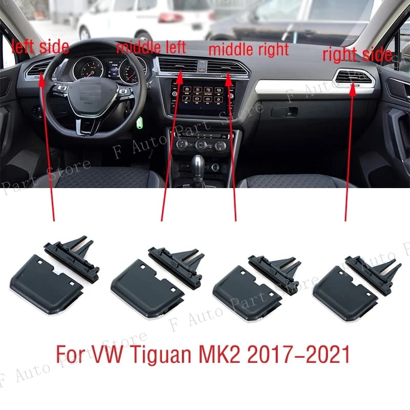 Per VW Tiguan MK2 2017 2018 2019 2020 2021 auto cruscotto anteriore condizionatore d'aria uscita aria condizionata prese d'aria Tab Clip Pick