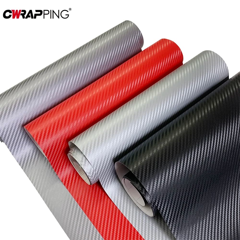 15x127 cm 3D In Fibra di Carbonio Auto Vinile Wrap Pellicole Impermeabili per Auto Moto Esterno Pellicole di Protezione Decorativa Car Styling