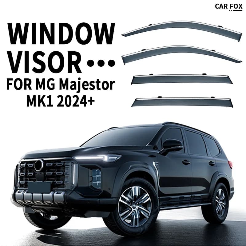 4 Pezzi Deflettori per Finestrini Auto MG Majestor 2024+, Protezioni Antipioggia e Parasole per Parabrezza e Finestrini Laterali, Accessori Auto