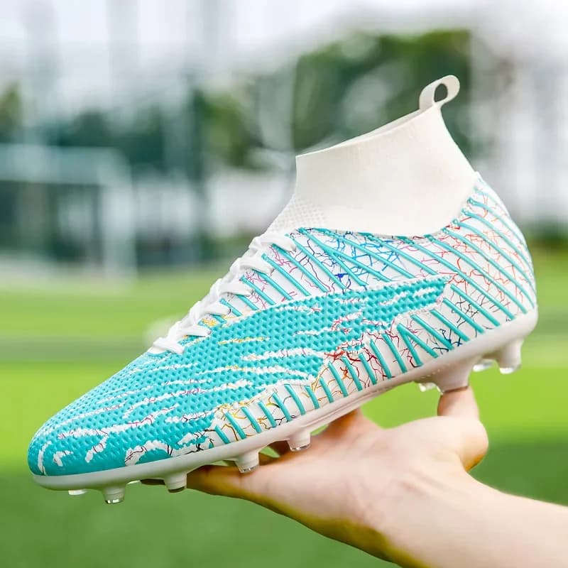 2026 New Men Light Soccer Shoes Size 35-45 Boys Soccer Shoes Football Boots High Ankle Kids Cleats Training Sport Sneakers Footb