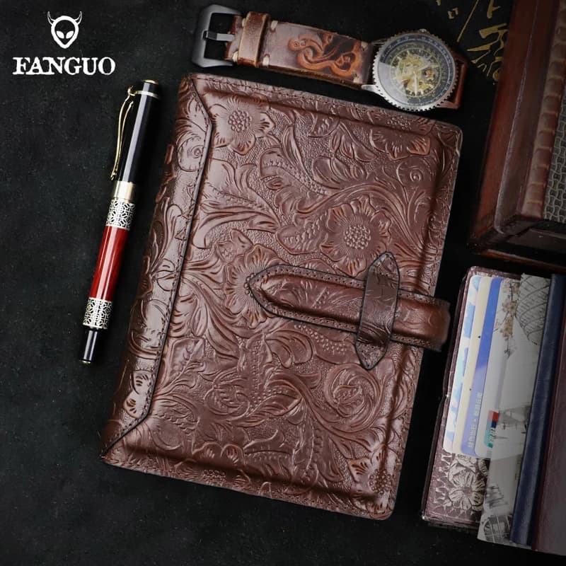 Nuova cover A6 in vera pelle per notebook di cancelleria A6, agenda, agenda, diario