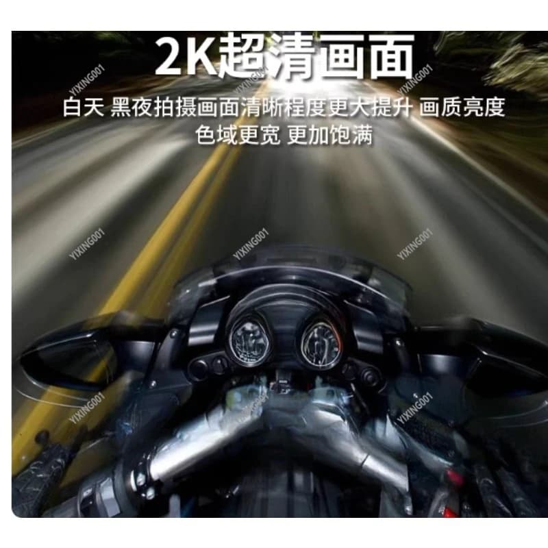 R3 pro Interfono per moto Auricolare Bluetooth Telecamera 2K Comunicazione 1000M per casco da 2-6 ciclisti integrato