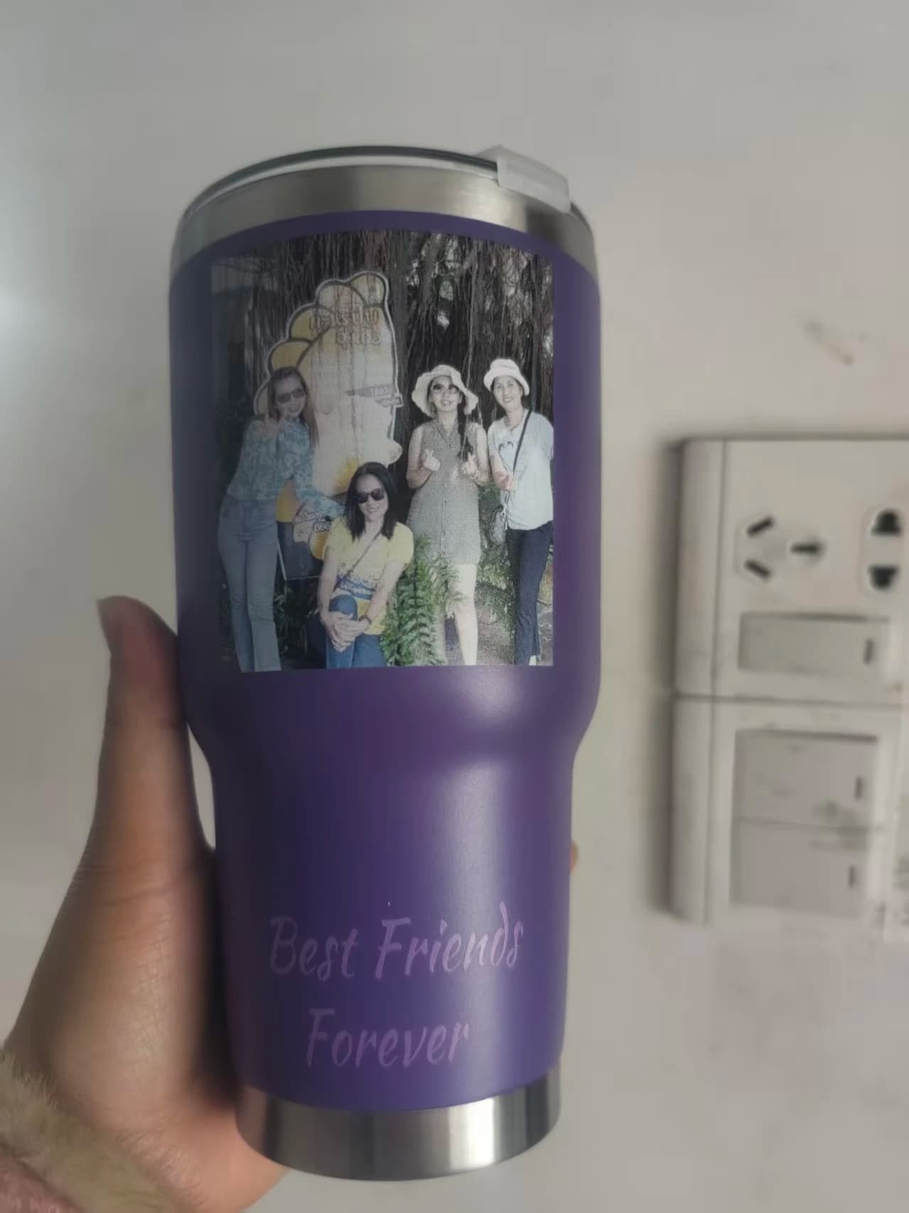 Tumbler Personalizzato con LOGO 20OZ 30oz, Tazza da Viaggio per Auto in Acciaio Inox a Doppia Parete con Isolamento Sottovuoto, Ottima per Bevande Fredde
