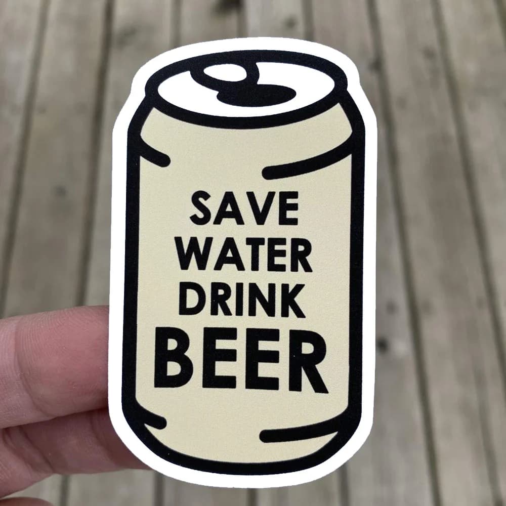Save Water Drink Beer Car Stickers Waterproof for Helmet Trunk Water Bottle DIY Laptop Phone Suitcase Vinyl Durable Decals