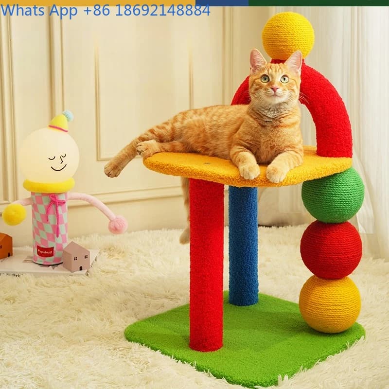 Struttura da arrampicata per gatti Tiragraffi per gatti Nido per gatti domestico Macinazione di artigli salvaspazio Durevole