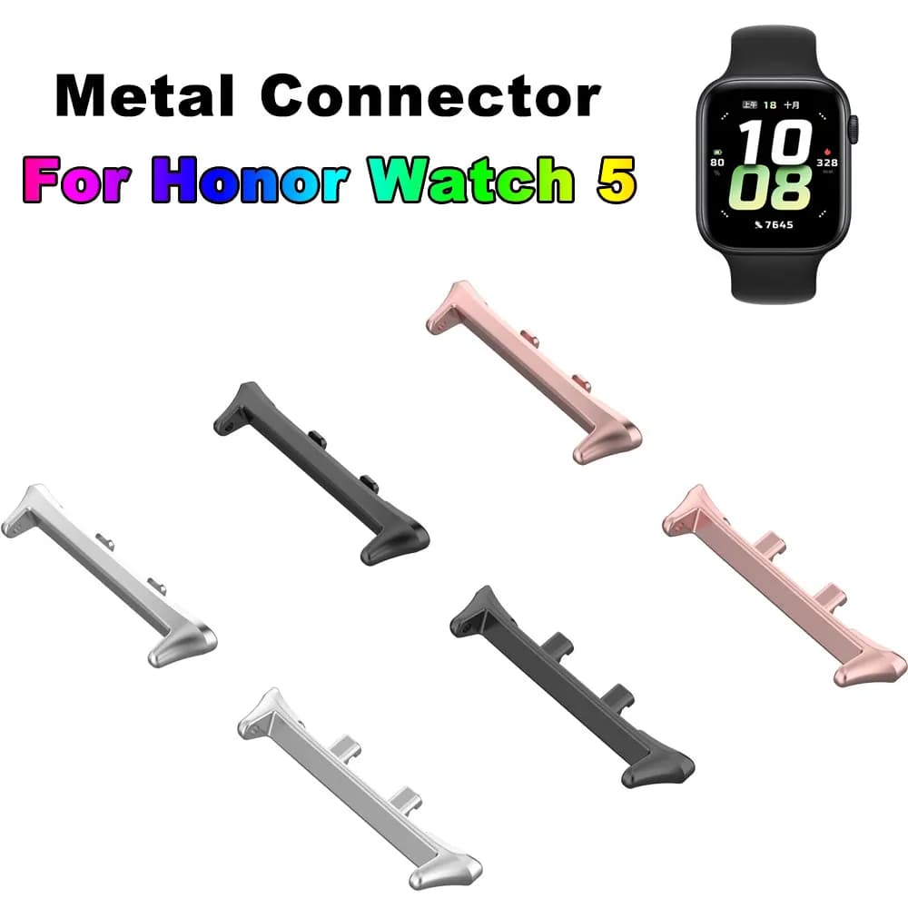Stainless Steel Watch Strap Connector Adapters for Honor Watch 5 Watch5 Replacement Metal Connector Smart Accessorries