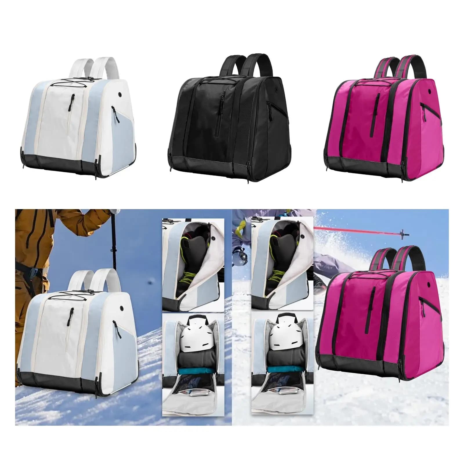 Borsa da sci impermeabile con scomparto per scarponi leggera con fori di ventilazione