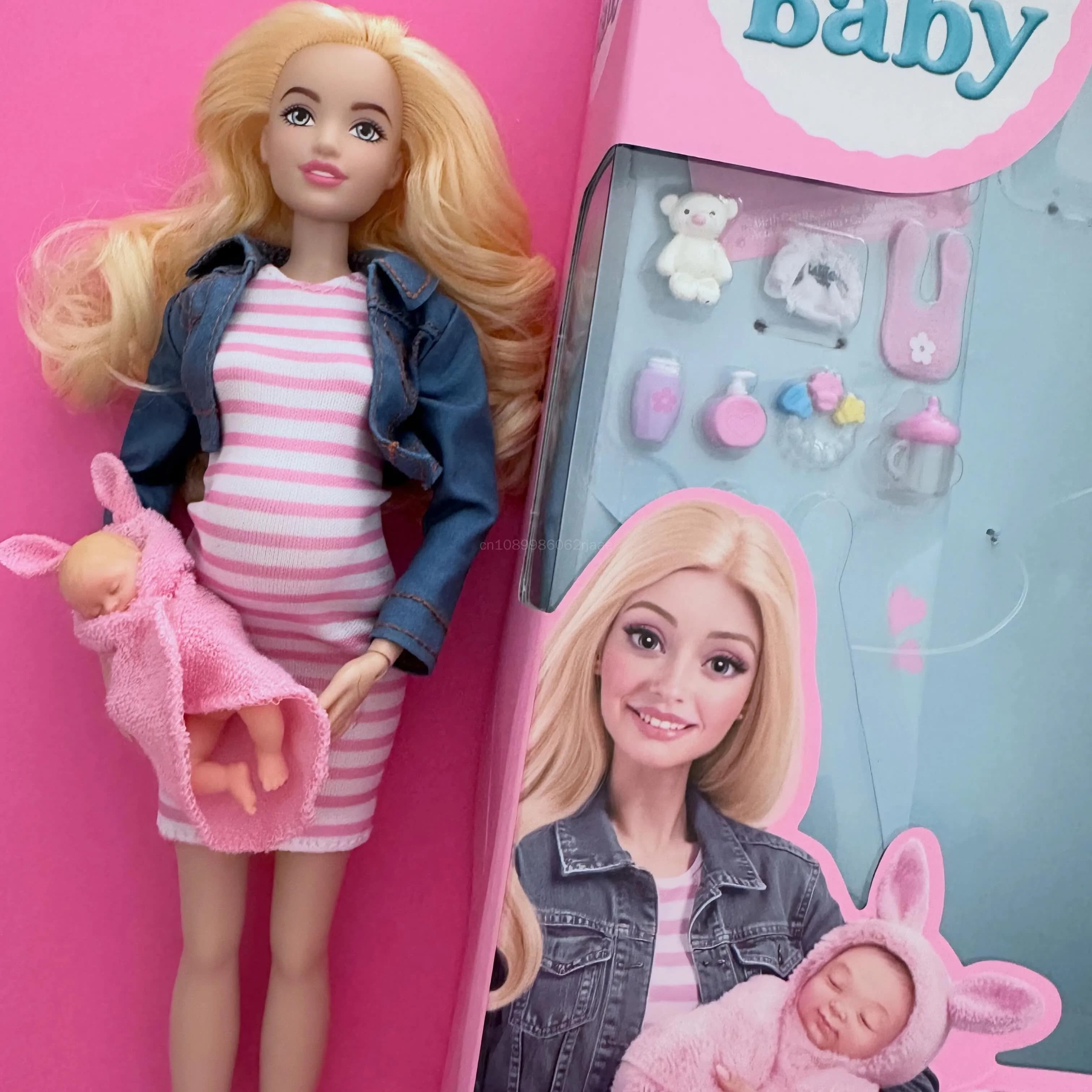 [NEW]Genuine ZURU My Mini Baby Mom & Baby Surprise Doll Set Removable Flip Maternity Belly with Slime Amniotic Sac Ornament Gift