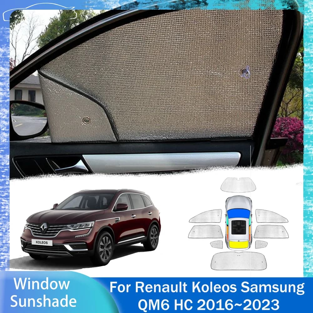 Per Renault Koleos Samsung QM6 HC 2016 ~ 2023 2017 2018 2019 2020 2021 2022 Finestre Laterali Auto Parasole Parabrezza Parasole Protezione UV Ombrellone Accessori