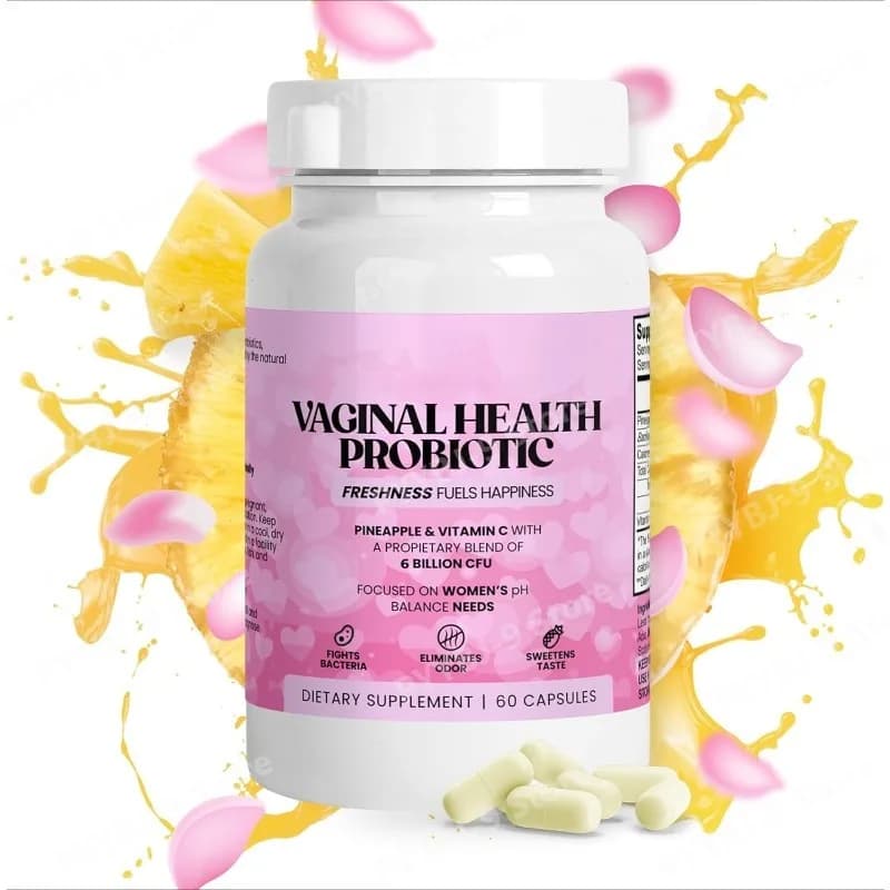 Probiotic supplement for Women with Lactobacillus and Vitamin C, Daily support for Female Balance, Non GMO Capsules, 6 CFU Billions, 60 Capsules