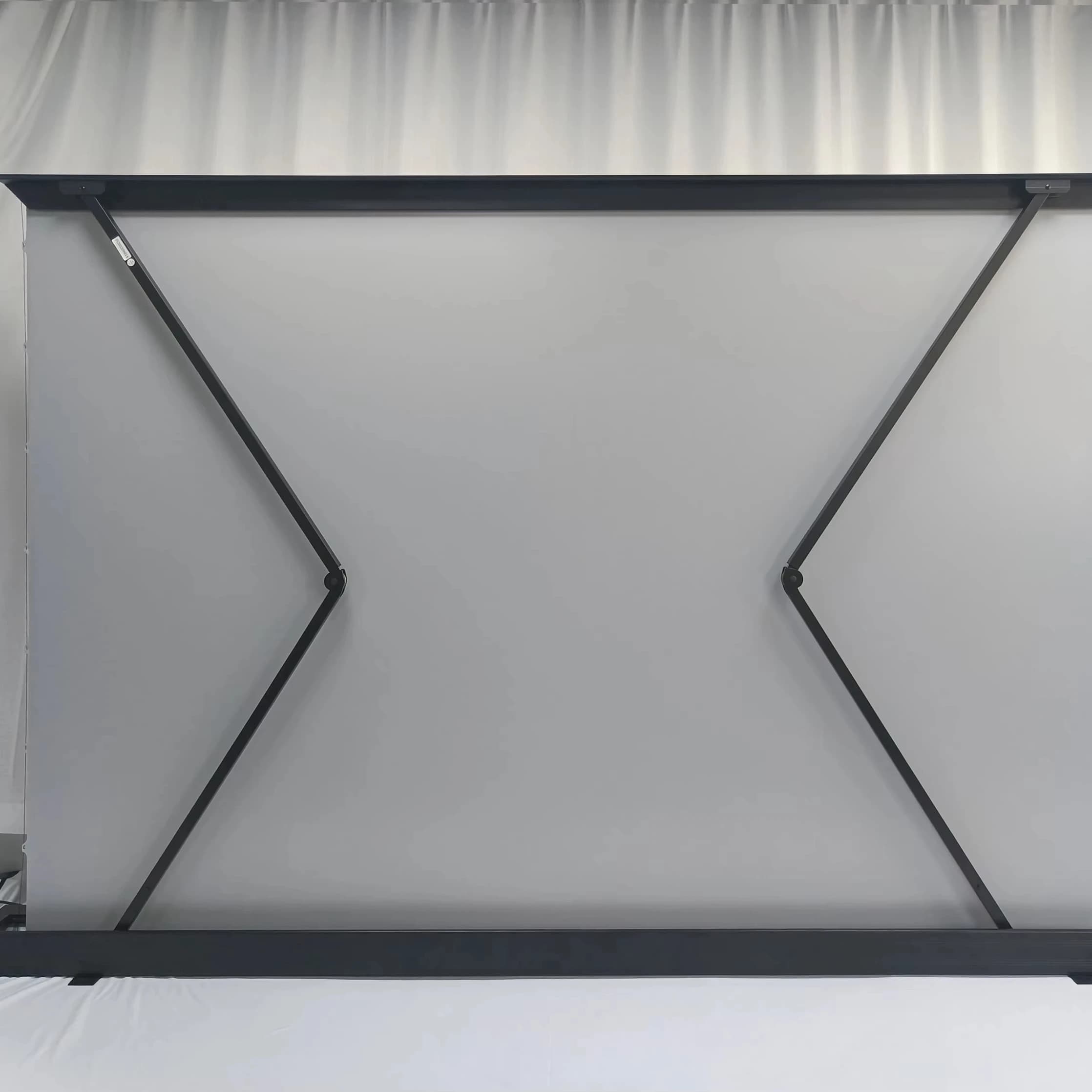 Schermo per Proiettore Motorizzato da Pavimento 100" 16:9 in PVC Grigio, ALR a Lunga Gittata, Portatile e Integrato