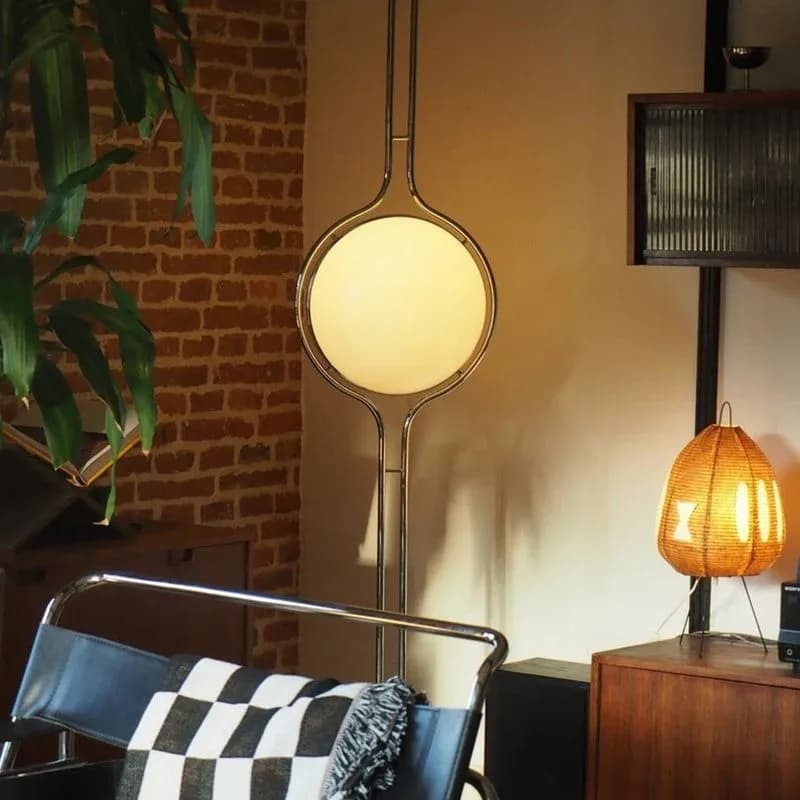 Lampada da Terra Artistica in Vetro Stile Nordico Mid-Century, Moderna e Minimalista per Soggiorno, Divano, Comodino, Illuminazione Decorativa per Interni