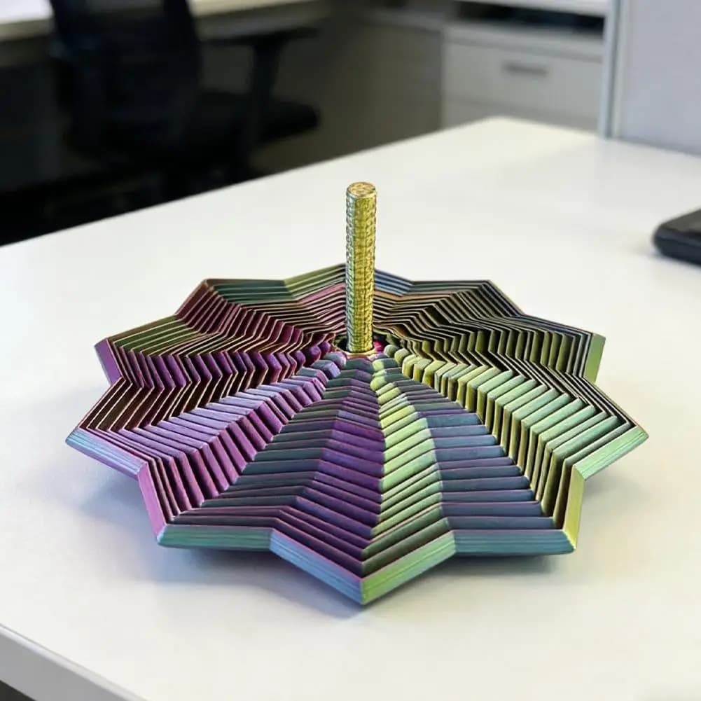 Giocattolo a spirale esagonale con illusione ottica poligonale pieghevole espandibile stampato in 3D per gioco da tavolo con messa a fuoco per alleviare lo stress sensoriale
