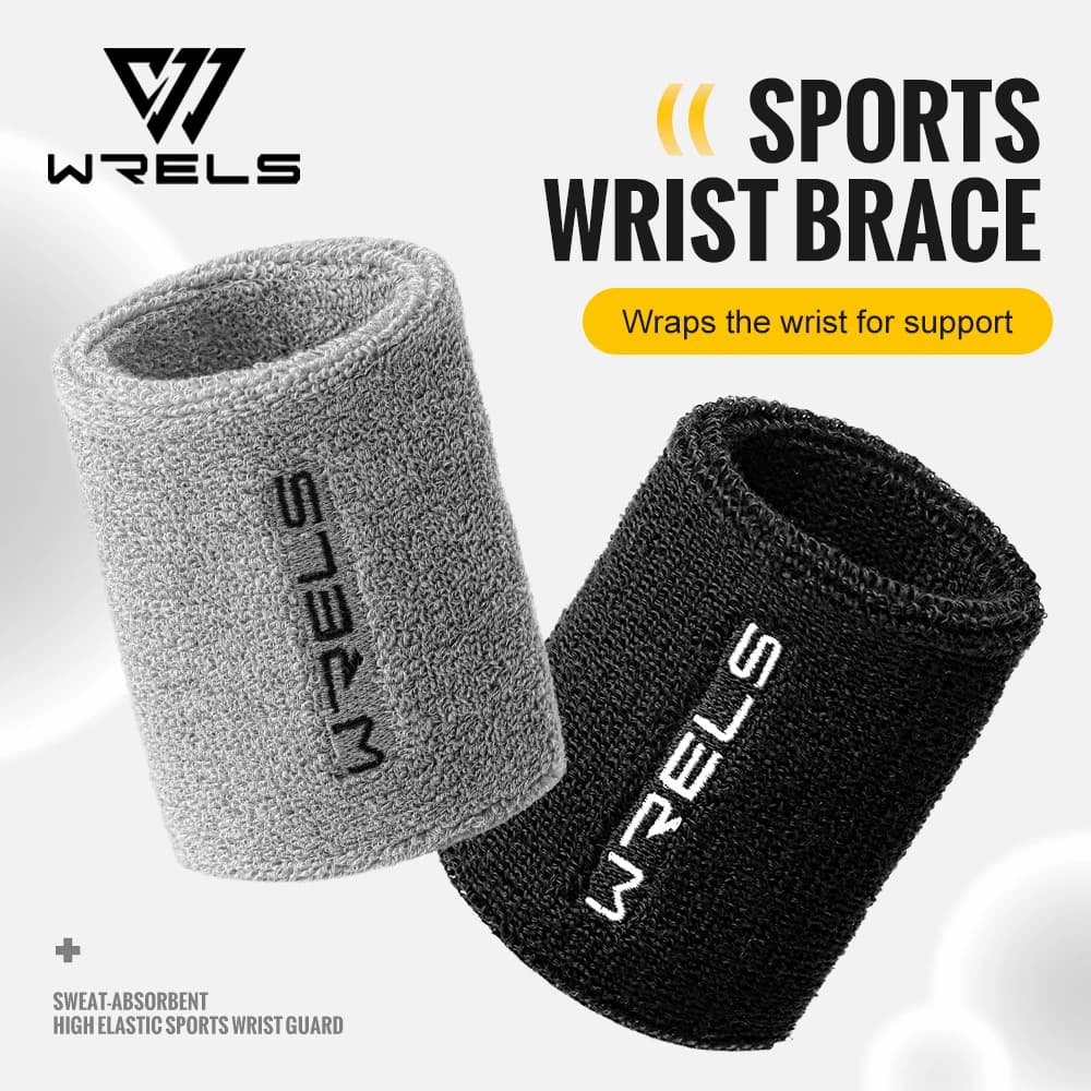 WRELS Braccialetti Fasce per il sudore Fasce per il polso elastiche e assorbenti per l'allenamento Fasce per il sudore da polso ad asciugatura rapida per il fitness