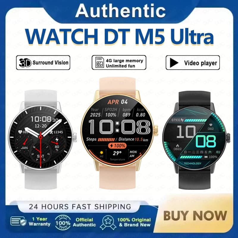 New 3D Surround Vision Smart Watch Google Map Built-in App 4GB large Memory Built-in photo album TWS Headphone Smart Watch
