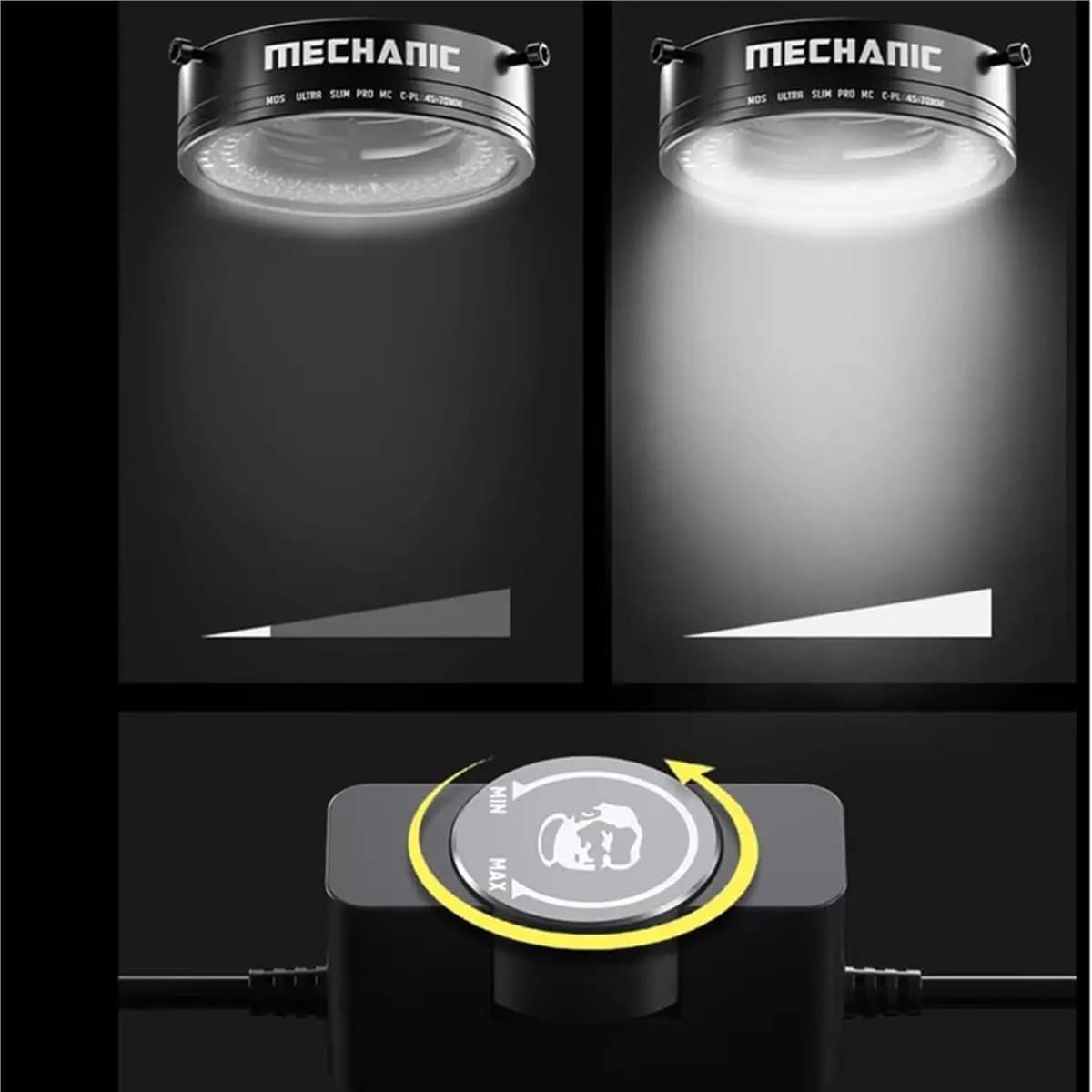 (CNIM) Luce ad Anello per Microscopio, Lampada ad Anello Polarizzata Regolabile con 72 LED, Sorgente Luminosa Anti-Riflesso che Elimina i Riflessi