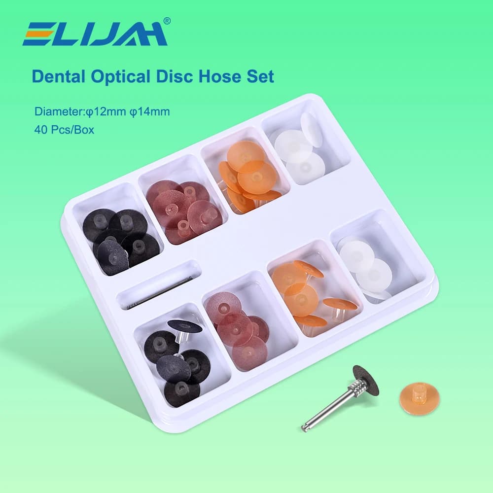 40 pz/scatola Kit dischi per lucidatura dentale Denspay sbiancamento dei denti riduzione Contouring mandel Stripes Set materiali per lucidatura dentale