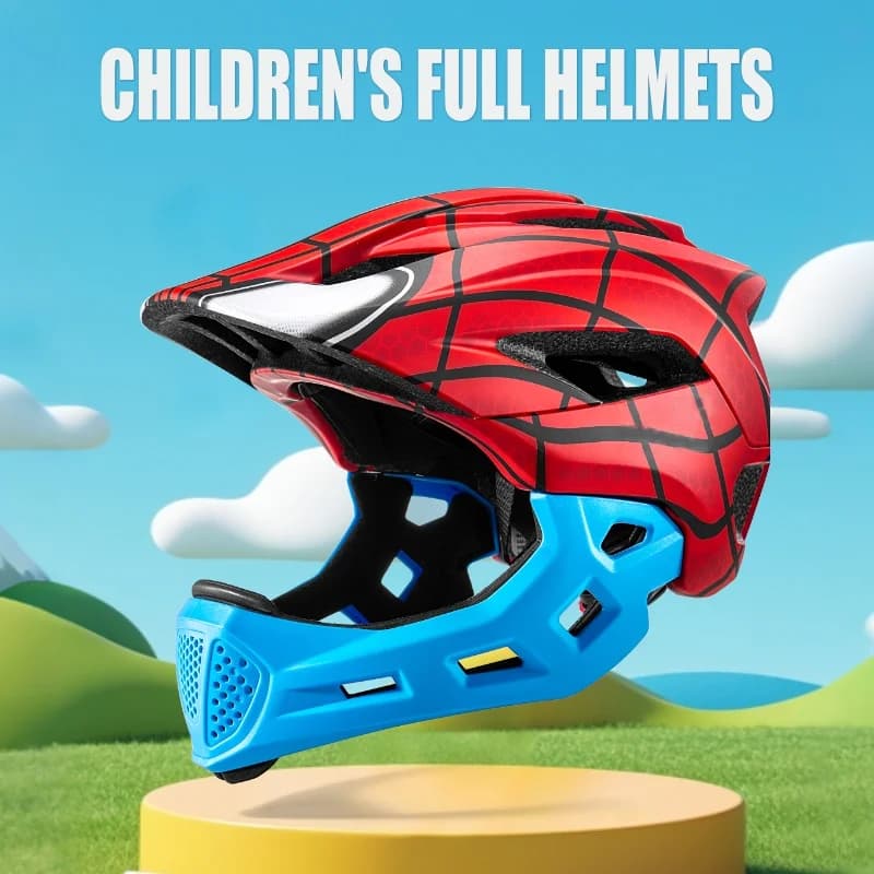 BATFOX Children's Integral Bike Helmet Downhill Children Cycling Motorcycle Skateboard Sport Racing Bicycle Helmet