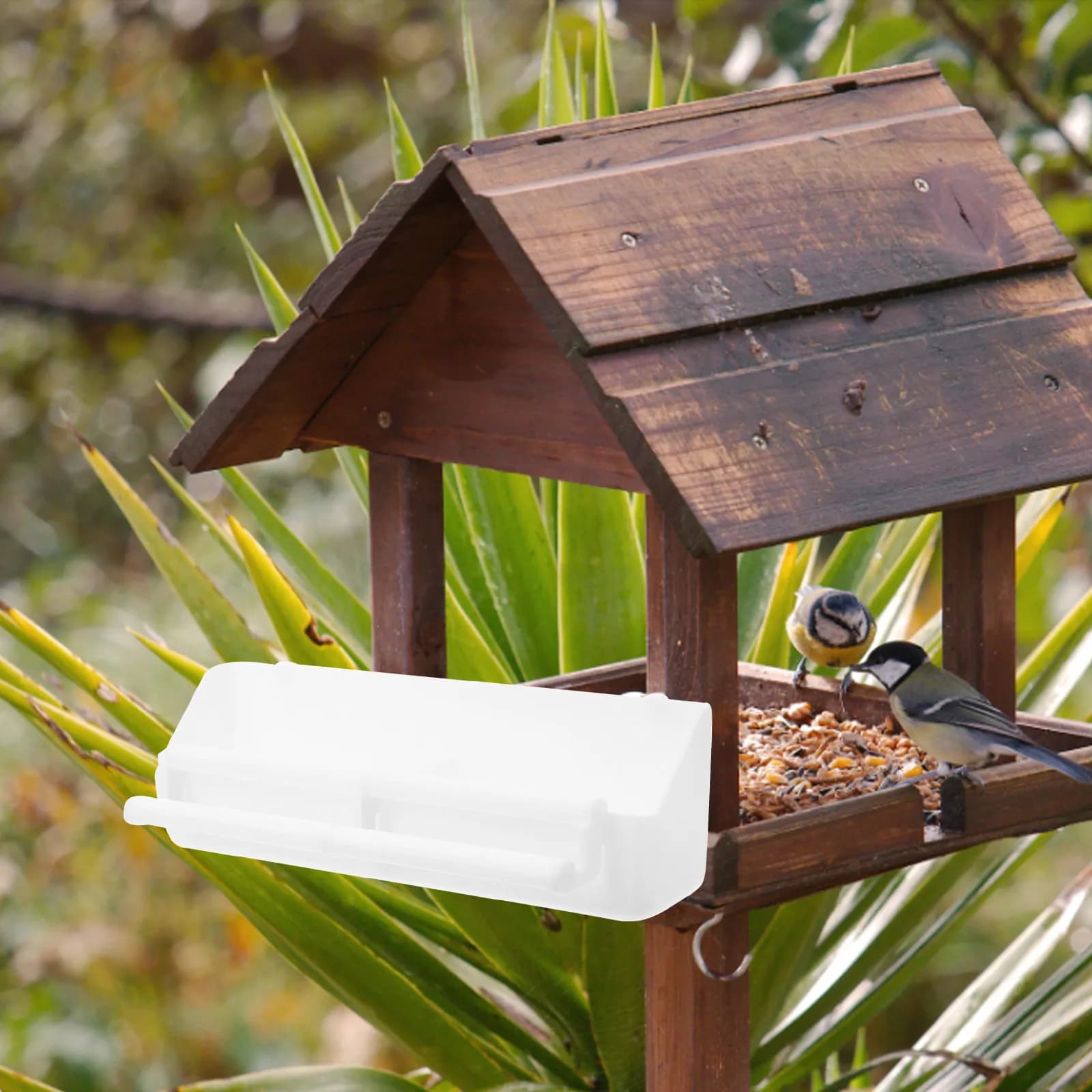 1Set Automatic Bird Feeder Premium Wear-Resistant Plastic Cage Feeder Household Parrot Pigeon Feeding Food Container