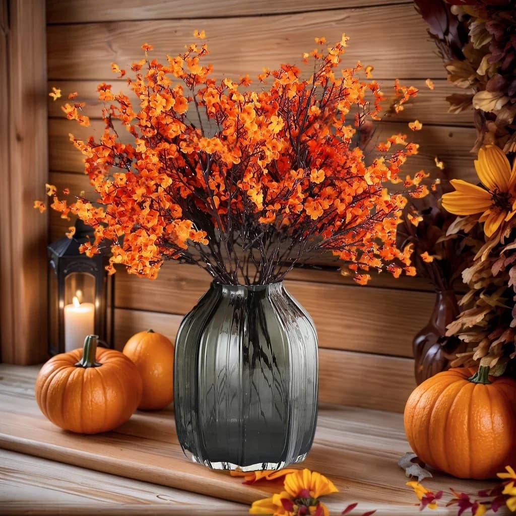 3/1 pezzi autunno babys respiro fiori artificiali piante finte per la casa centrotavola matrimonio tavolo festa del ringraziamento decorazioni autunnali