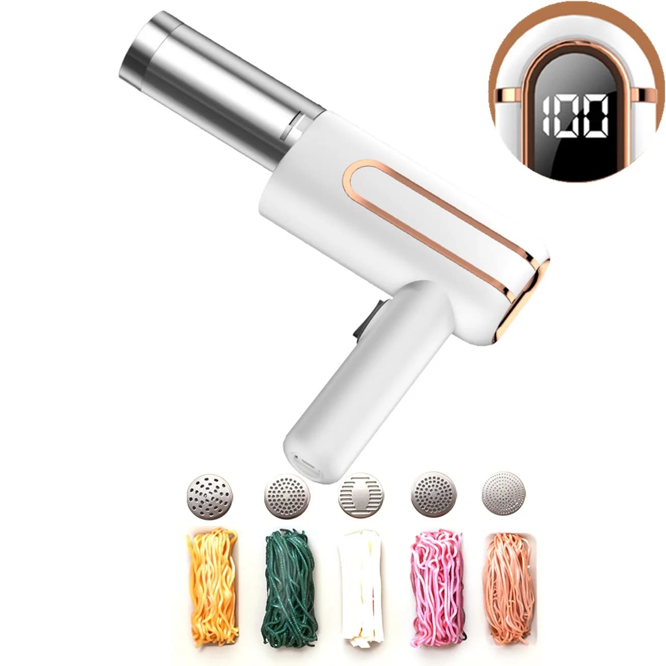 Macchina per fare la Pasta elettrica per Pasta da 4000mAh macchina per Pasta Ramen automatica senza fili pressa commerciale portatile per la cucina di casa kardshea