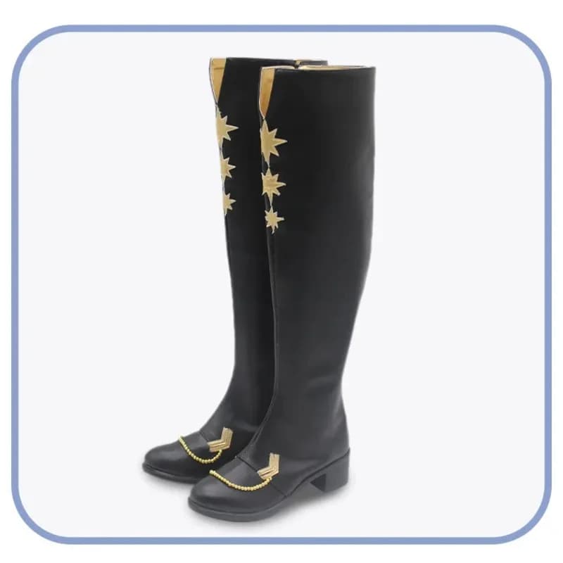 25COSShinkai Kanata Scarpe Cosplay Scarpe in pelle PU Stivali di carnevale di Halloween Ensemble Stelle Puntelli Cosplay Su misura