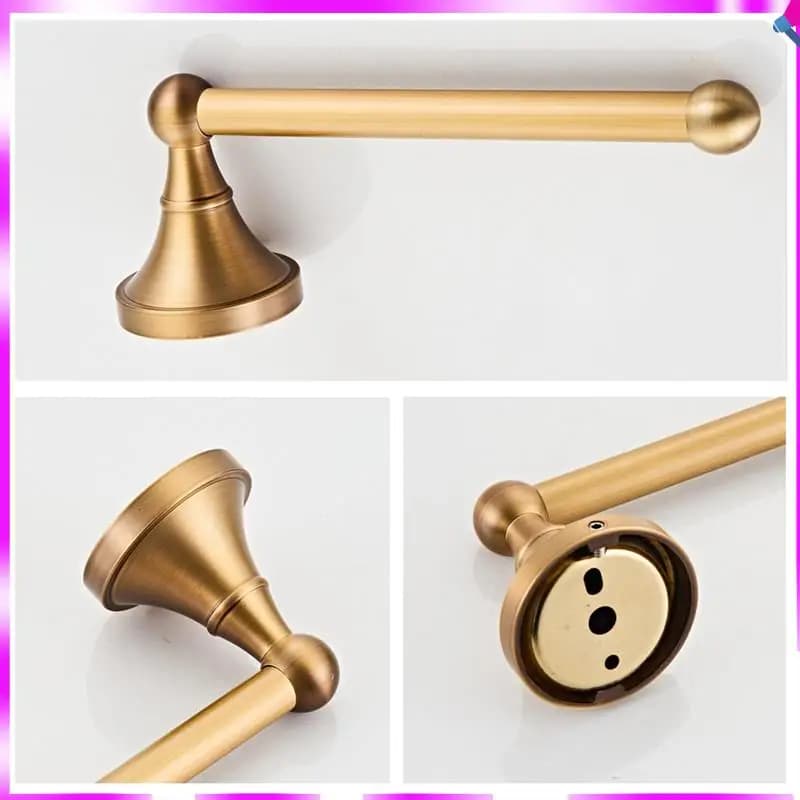N96R Anello portasciugamani porta carta igienica antico 1 set, porta asciugamani in rotolo porta carta hardware per il bagno montato a parete