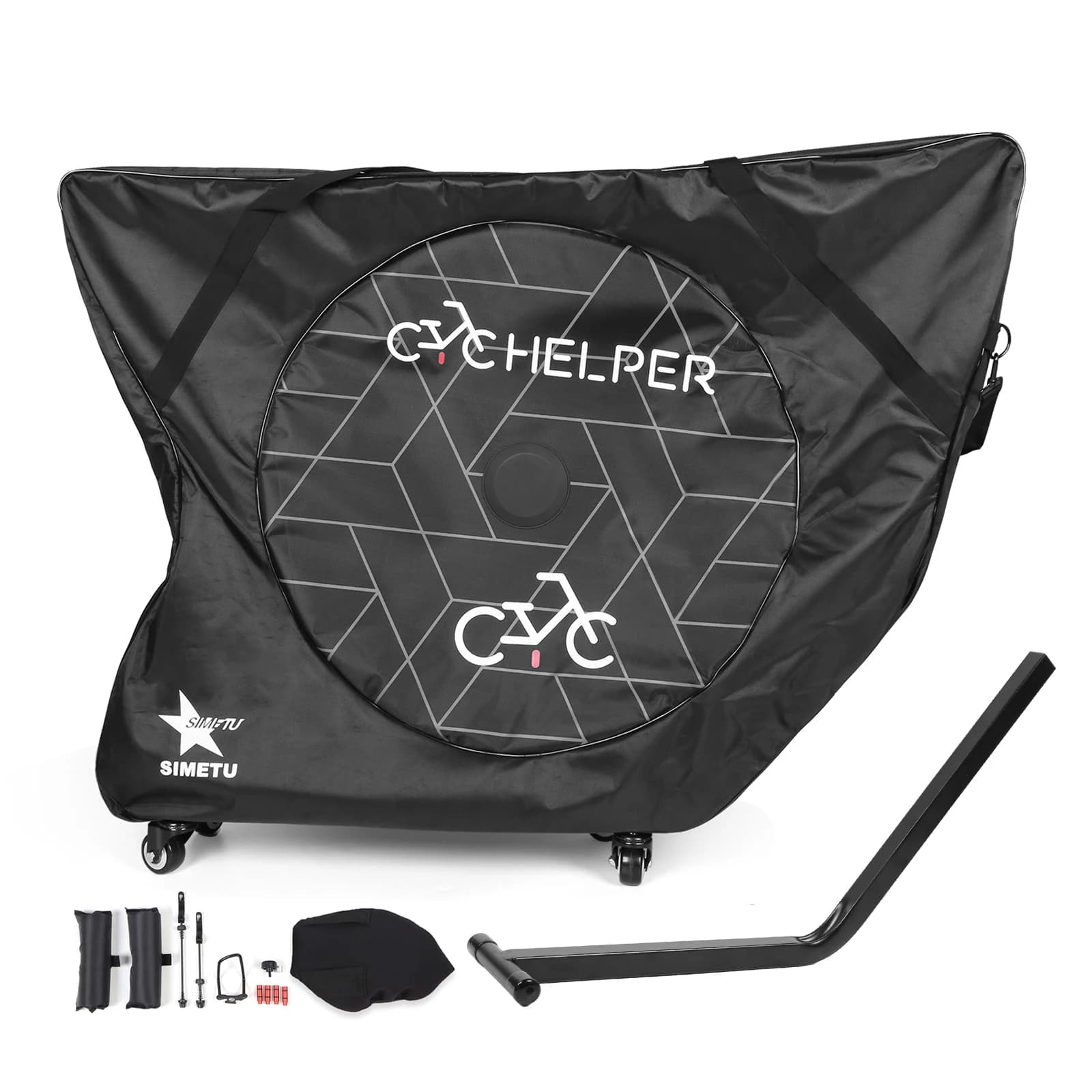 Borsa per Bicicletta con Ruote, Borsa Imbottita per Trasporto Bici, Borse per Conservazione e Trasporto Biciclette per Fuoristrada/Mountain Bike/Freestyle